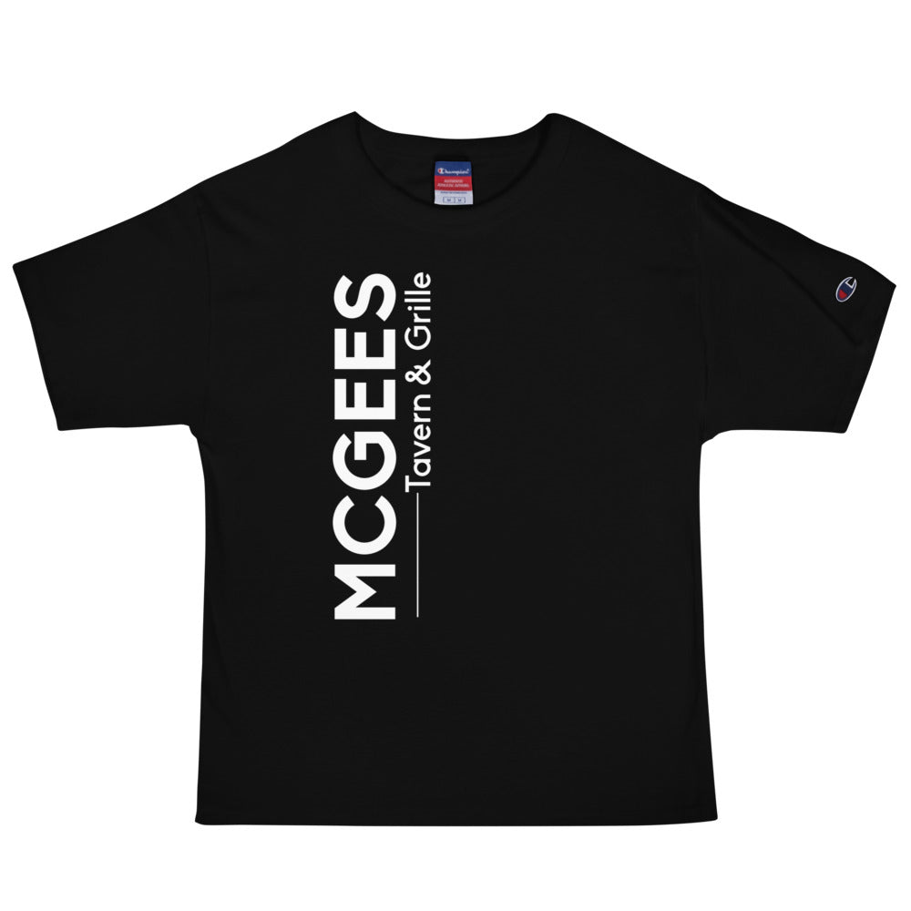 Vertical Print Champion T-Shirt Black